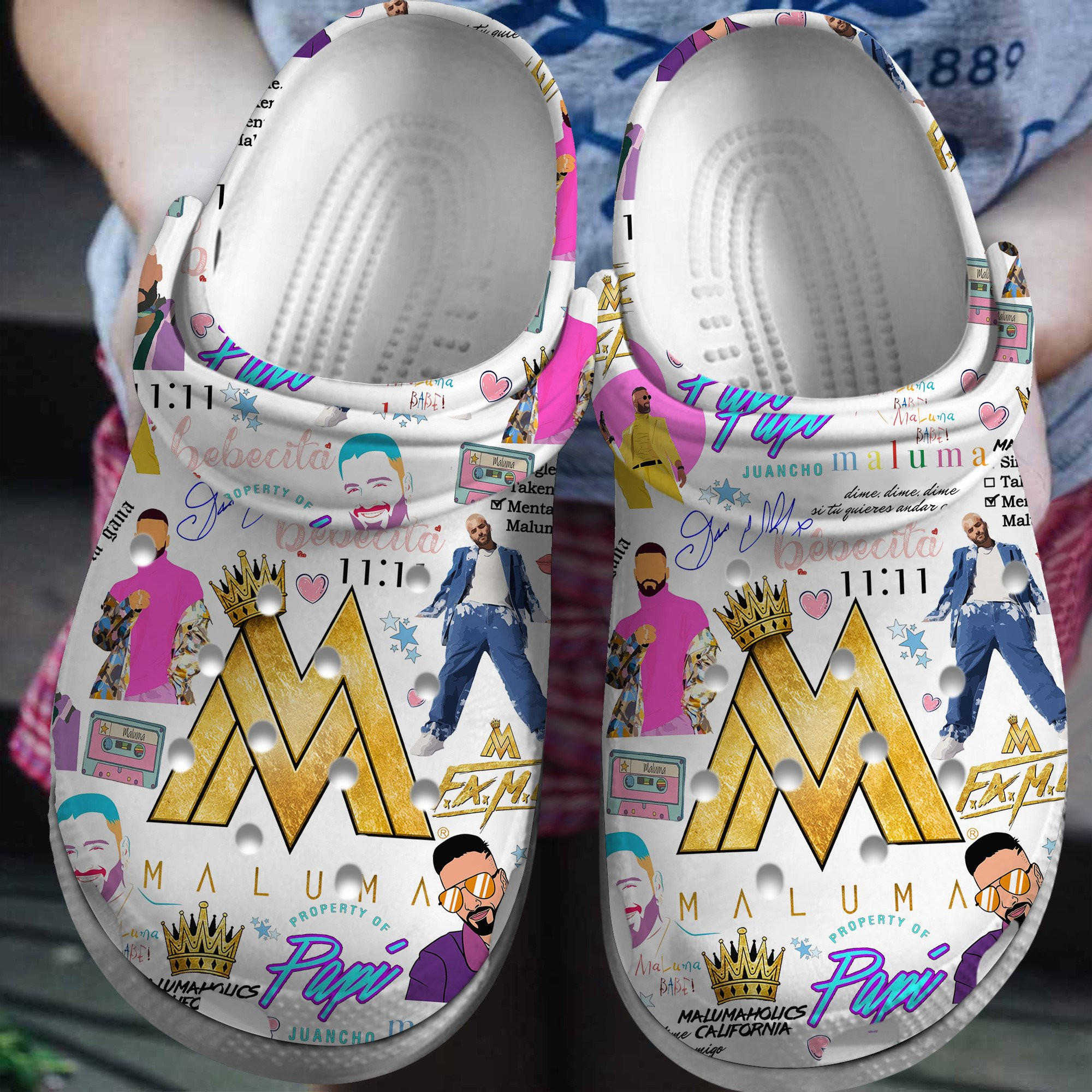 Footwearmerch Maluma Music Crocs Crocband Clogs Shoes Comfortable For Men Women and Kids