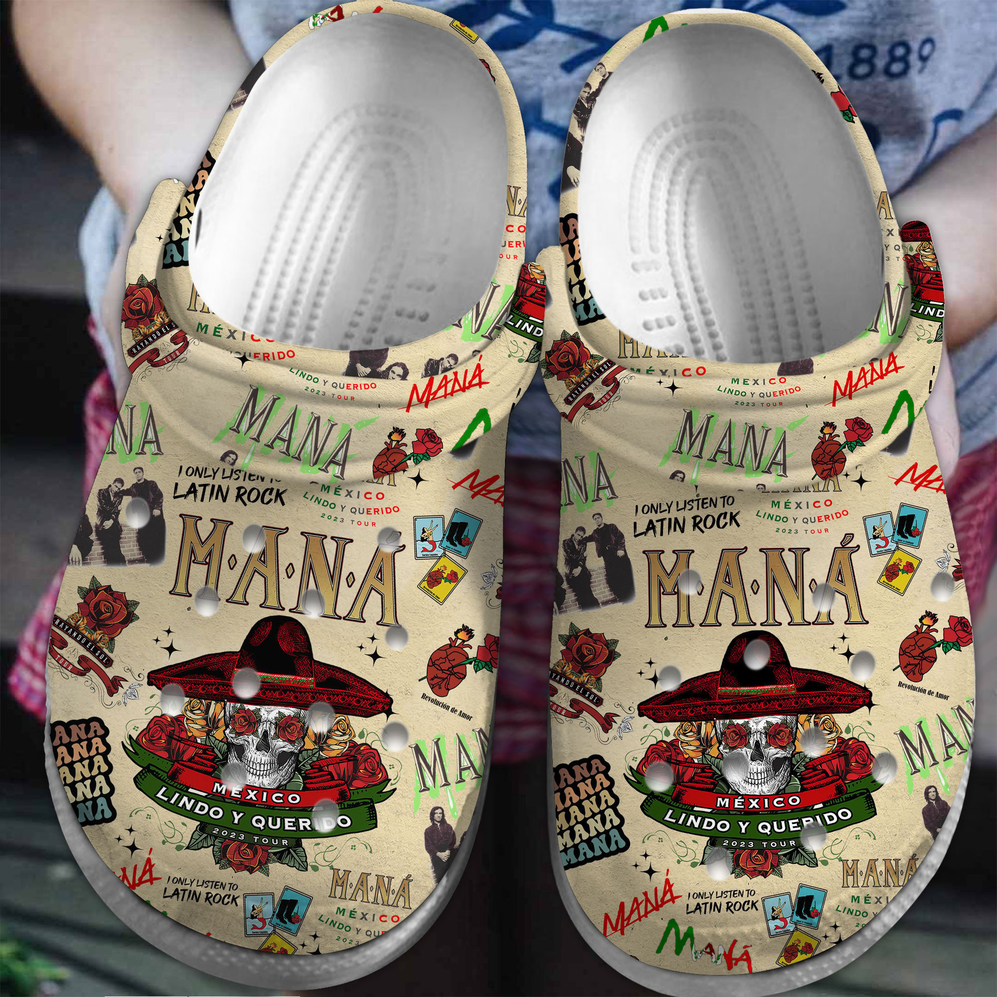 Footwearmerch Mana Music Crocs Crocband Clogs Shoes Comfortable For Men Women and Kids