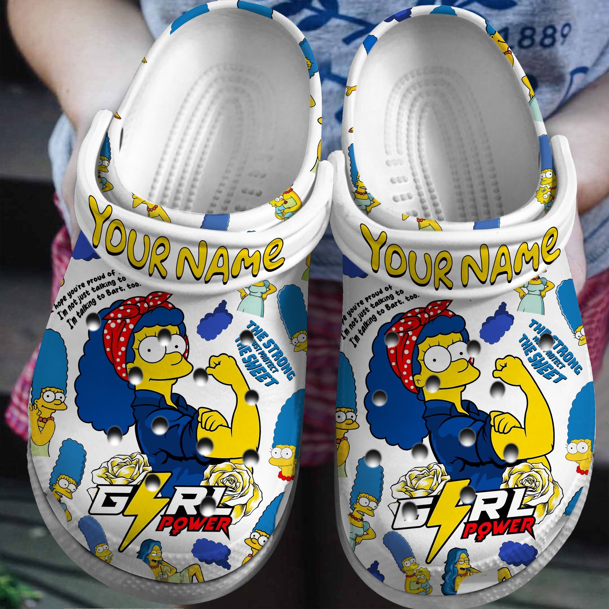 Footwearmerch marge simpson Mother Day Crocs Crocband Clogs Shoes Comfortable For Men Women and Kids
