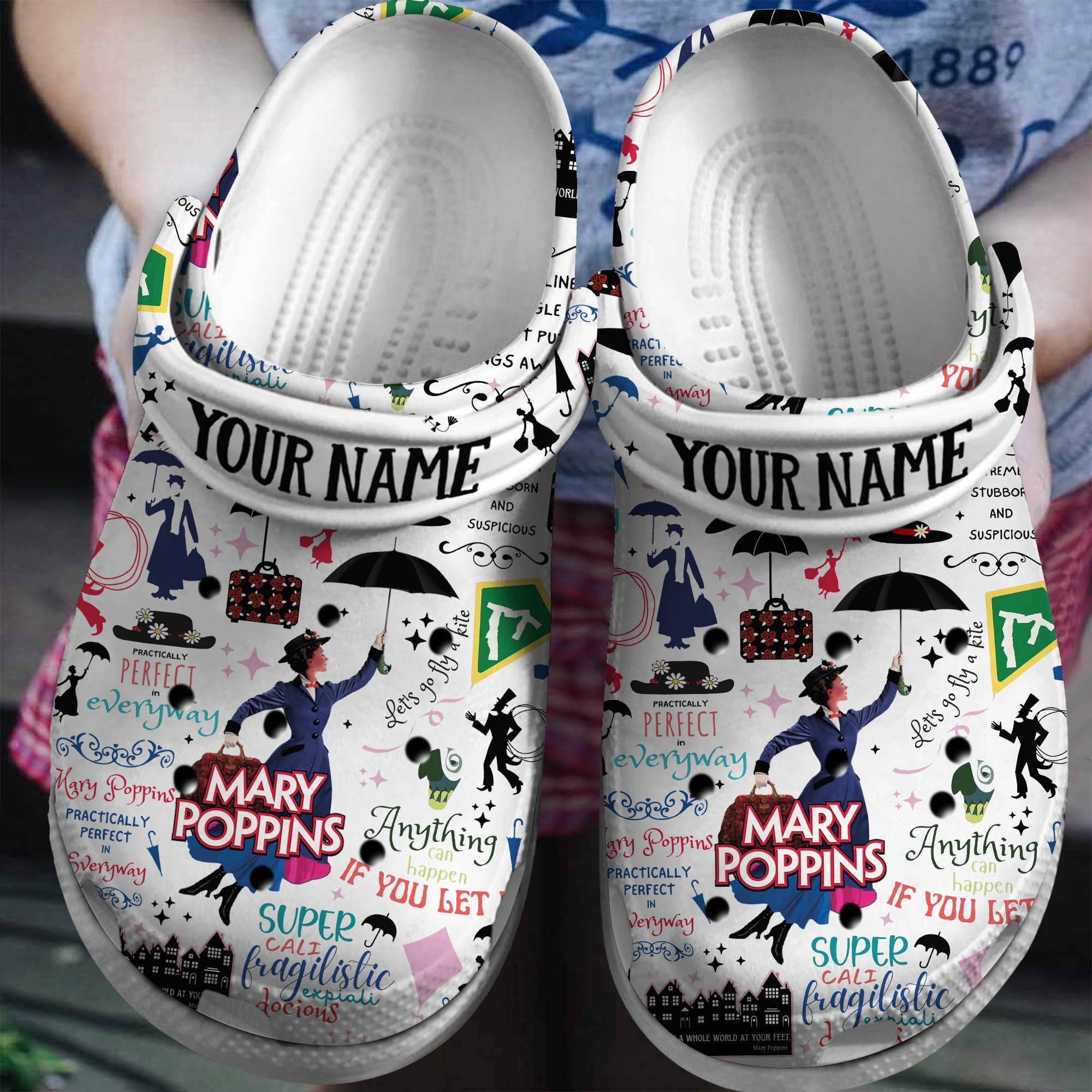 Footwearmerch mary poppins Mother Day Crocs Crocband Clogs Shoes Comfortable For Men Women and Kids