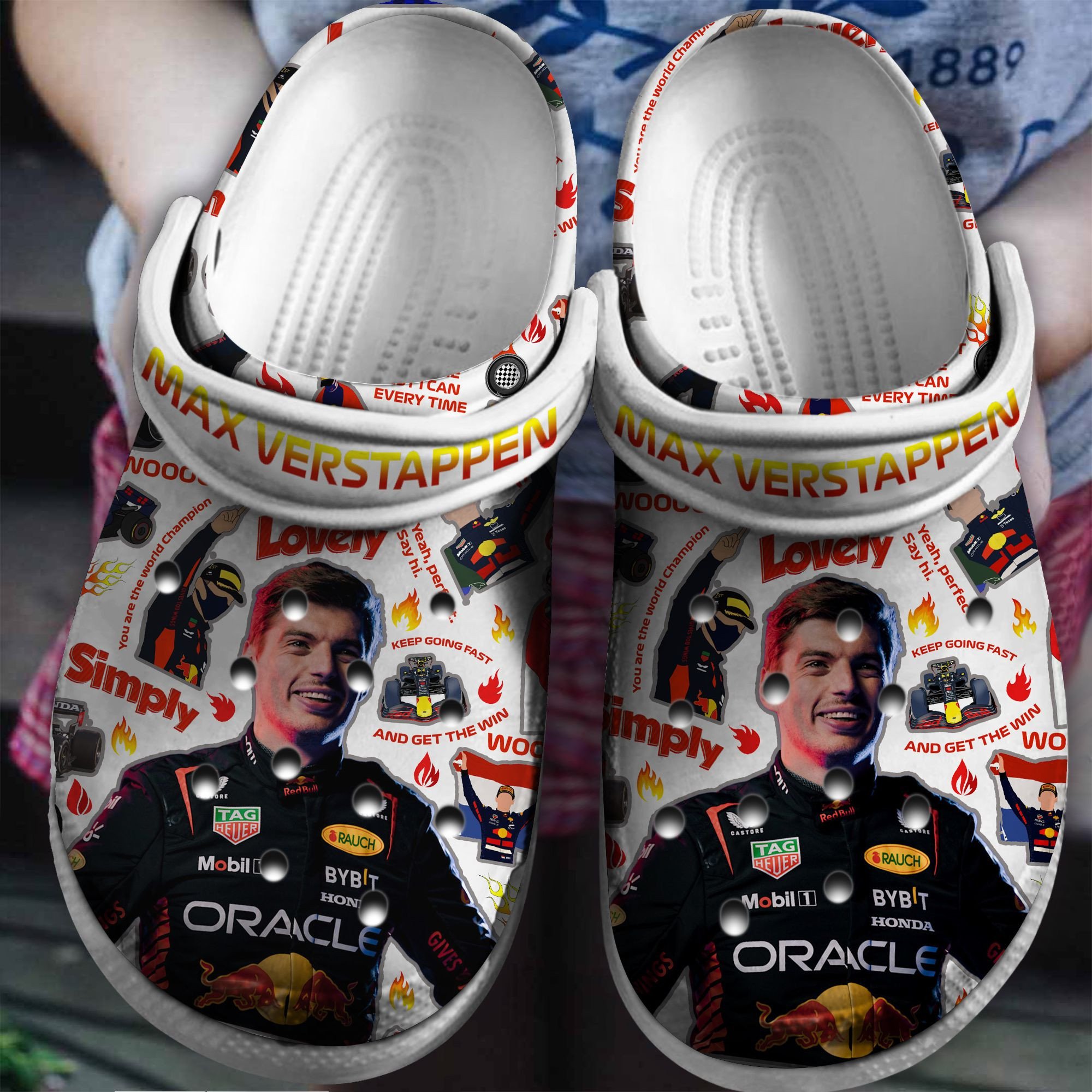 Footwearmerch Max Verstappen Crocs Crocband Clogs Shoes Comfortable For Men Women and Kids
