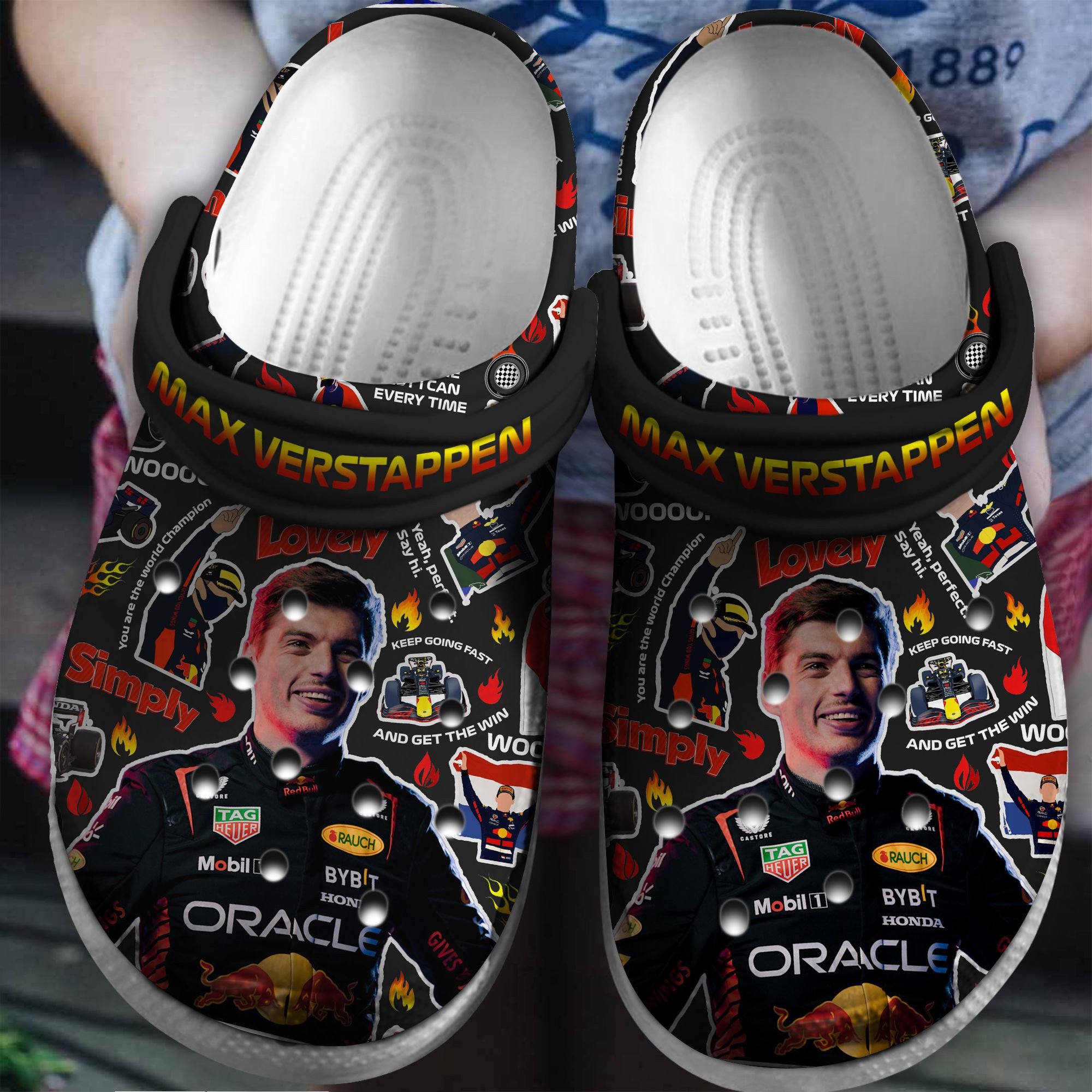 Footwearmerch Max Verstappen Crocs Crocband Clogs Shoes Comfortable For Men Women and Kids