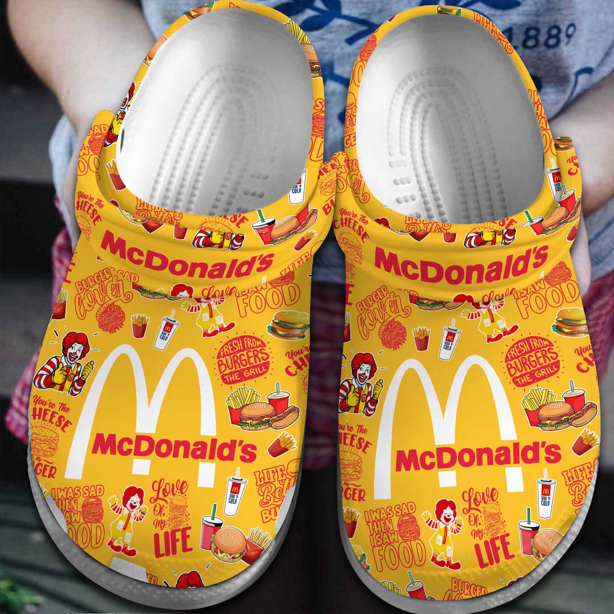 Footwearmerch Mcdonald Crocs Crocband Clogs Shoes Comfortable For Men Women and Kids