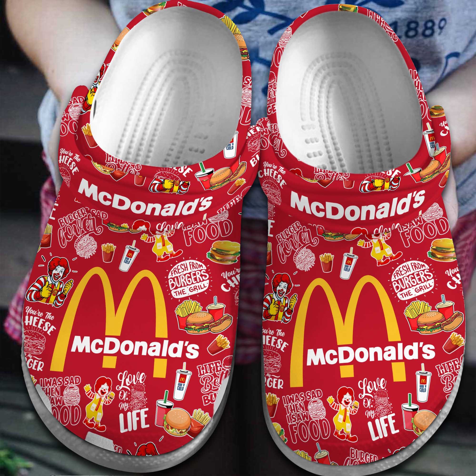 Footwearmerch Mcdonald Crocs Crocband Clogs Shoes Comfortable For Men Women and Kids