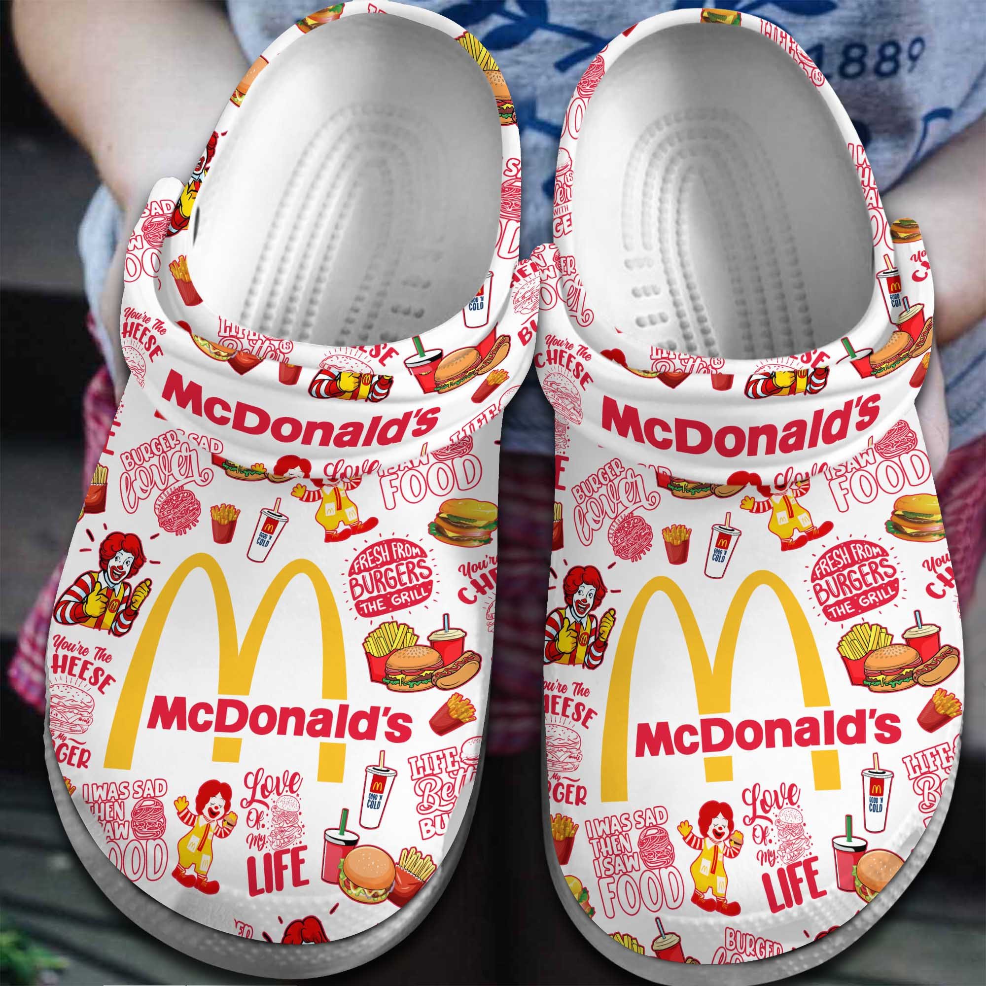 Footwearmerch Mcdonald Crocs Crocband Clogs Shoes Comfortable For Men Women and Kids