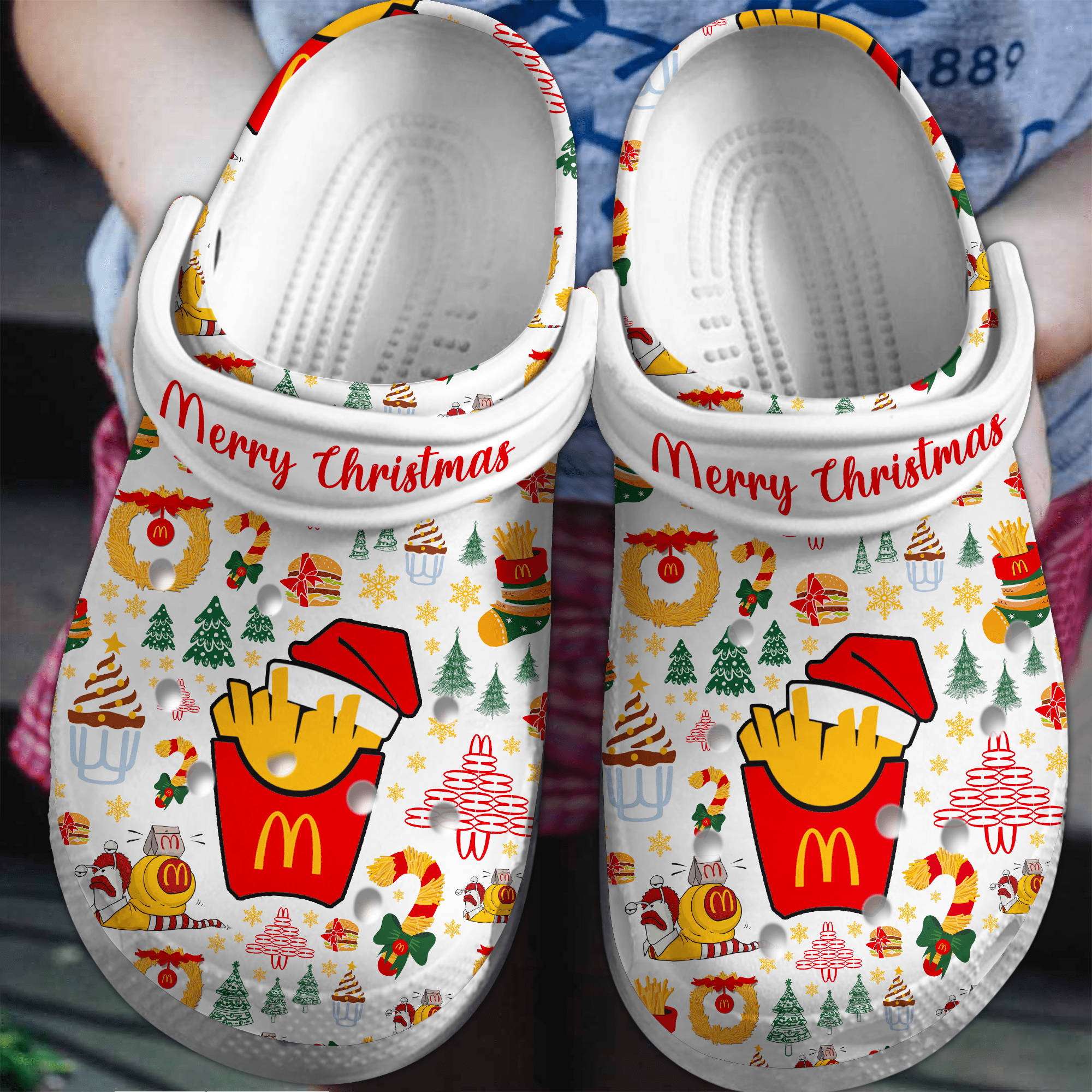 Footwearmerch McDonald Food Crocs Crocband Clogs Shoes Comfortable For Men Women and Kids