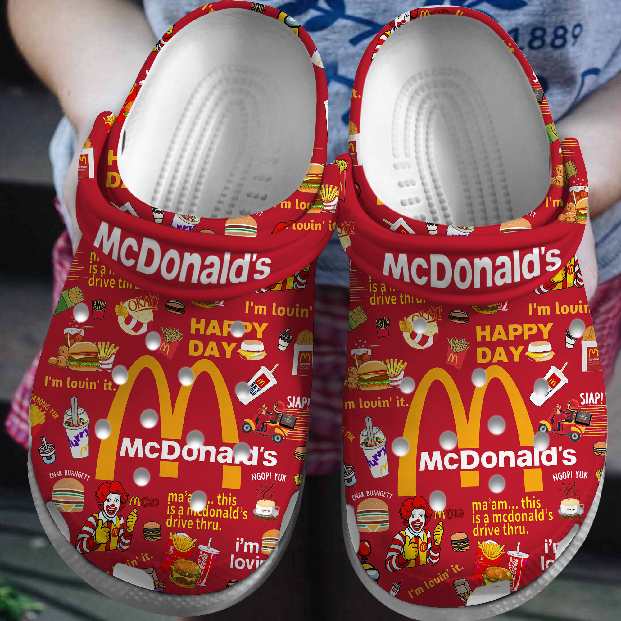 Footwearmerch McDonald's Crocs Crocband Clogs Shoes Comfortable For Men Women and Kids