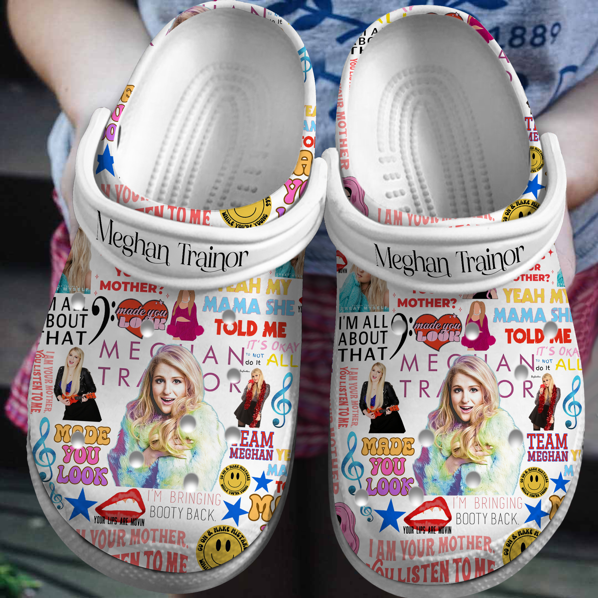 Footwearmerch Meghan Trainor Music Crocs Crocband Clogs Shoes Comfortable For Men Women and Kids