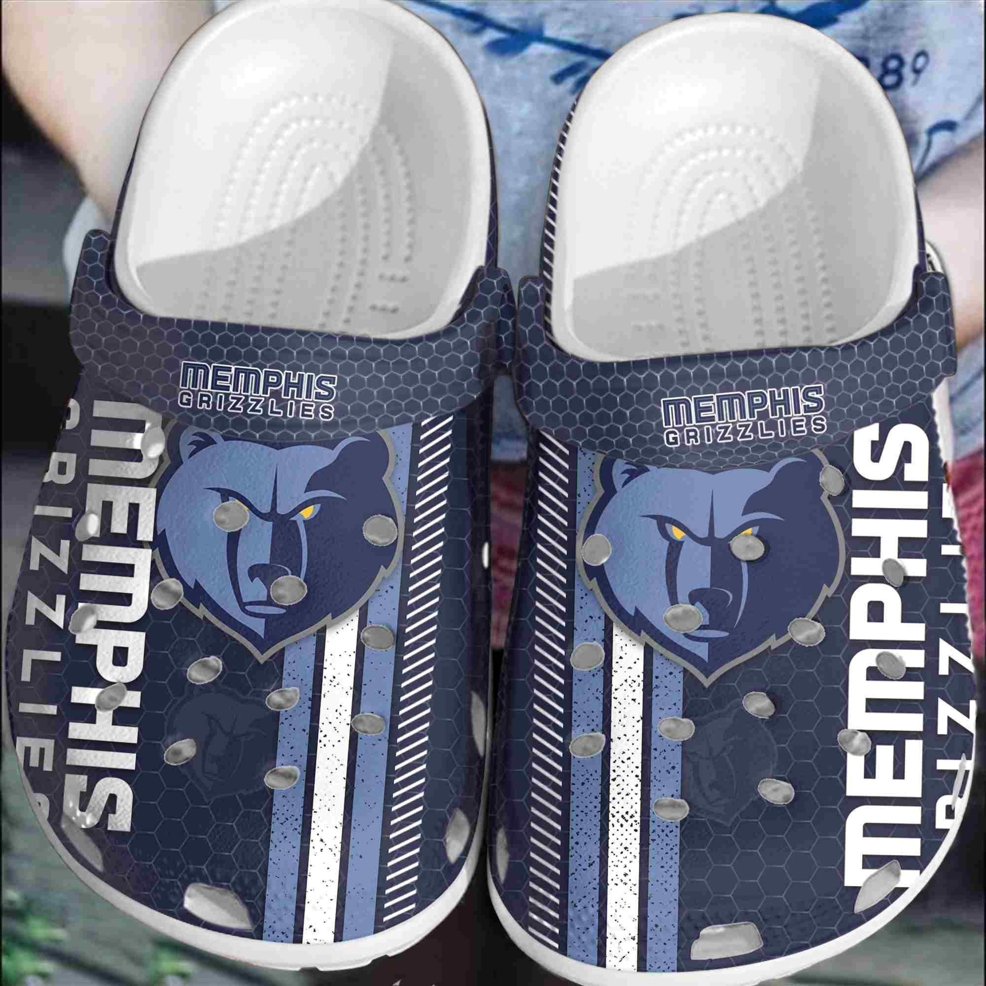 Footwearmerch Memphis Grizzlies Basketball Club Clogs Shoes Comfortable Crocband Crocs For Men Women