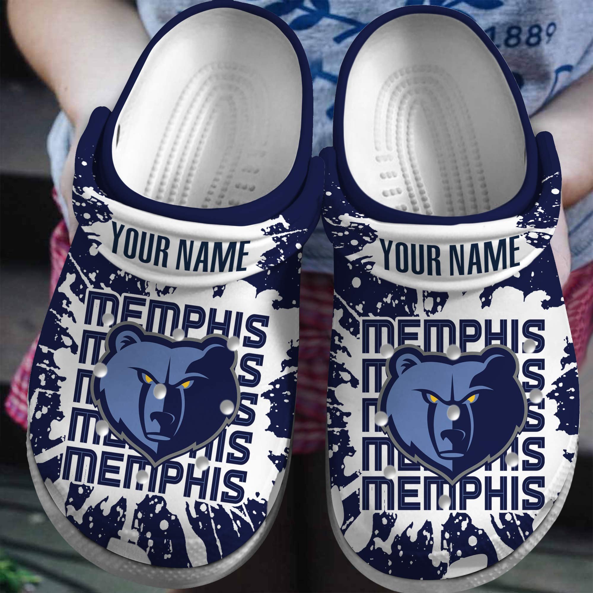 Footwearmerch Memphis Grizzlies NBA Basketball Sport Crocs Crocband Clogs Shoes Comfortable For Men Women and Kids