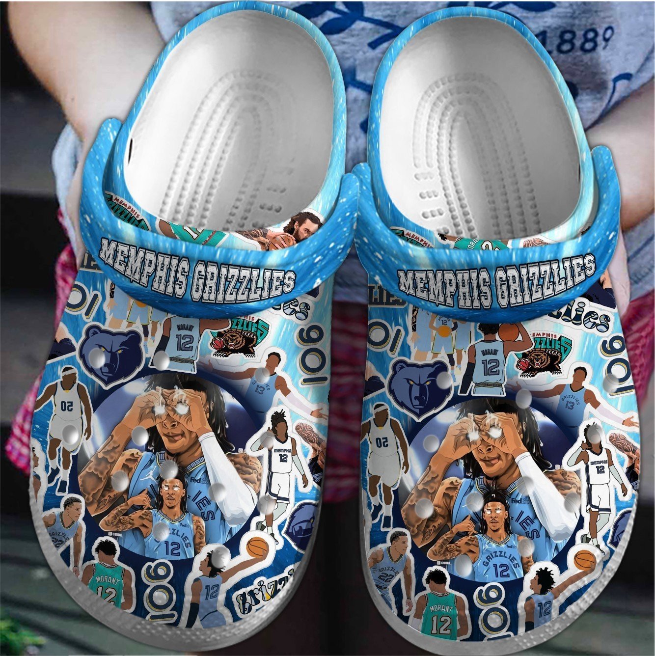Footwearmerch Memphis Grizzlies NBA Sport Crocs Crocband Clogs Shoes Comfortable For Men Women and Kids