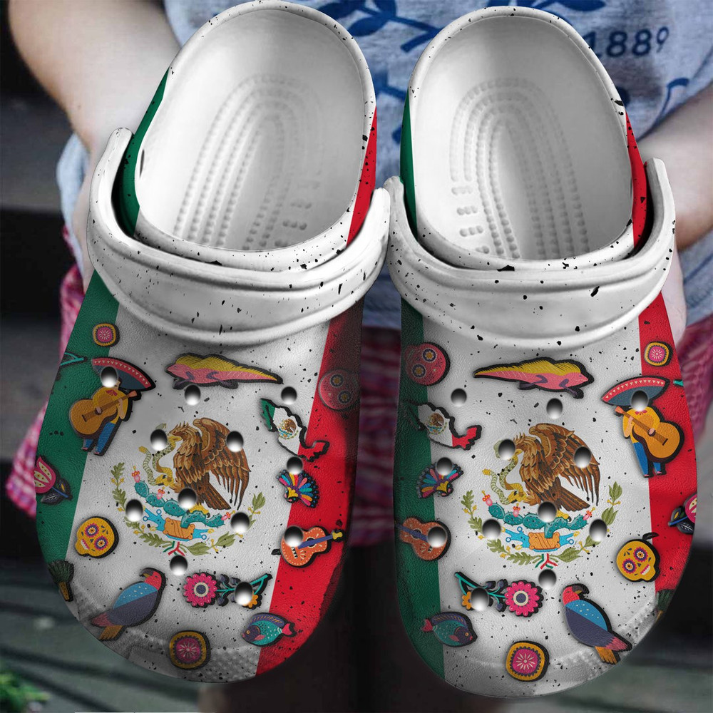 Footwearmerch Mexico Flag Symbol For Men And Women Gift For Fan Classic Water Rubber clog Shoes Comfy Footwear