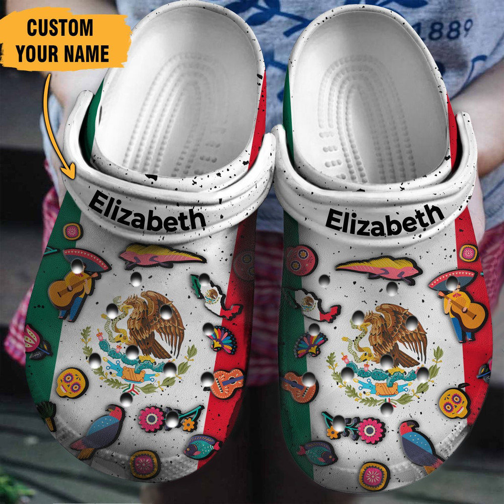 Footwearmerch Mexico Flag Symbols Gift For Fan Classic Water Rubber clog Shoes Comfy Footwear