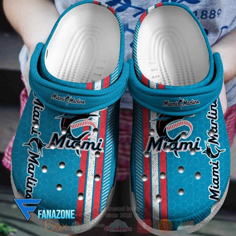 Footwearmerch Miami Marlins MLB Sport Crocs Clogs Crocband Shoes Comfortable For Men Women and Kids