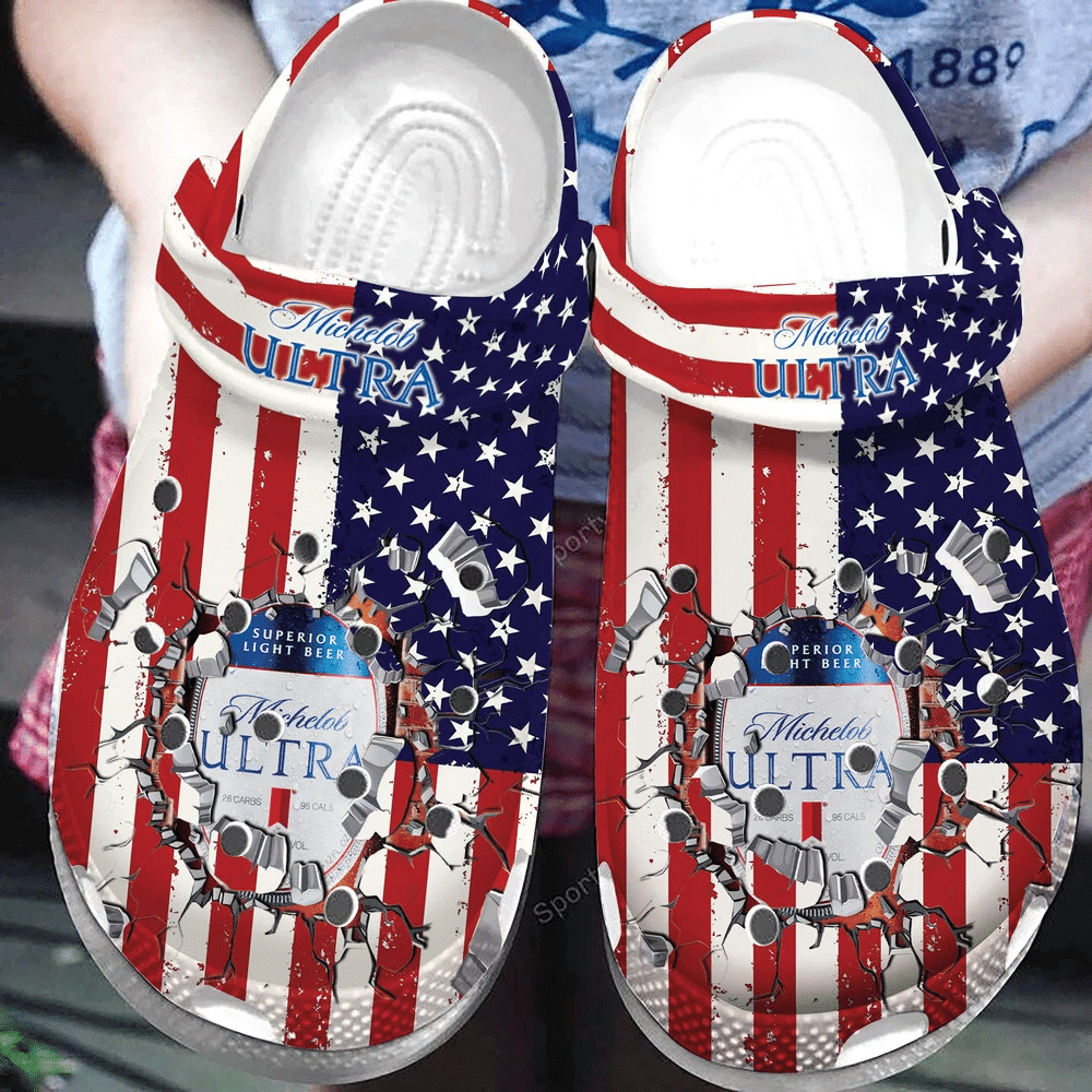 Footwearmerch Michelob Ultra American Flag Clogs Shoes Dh