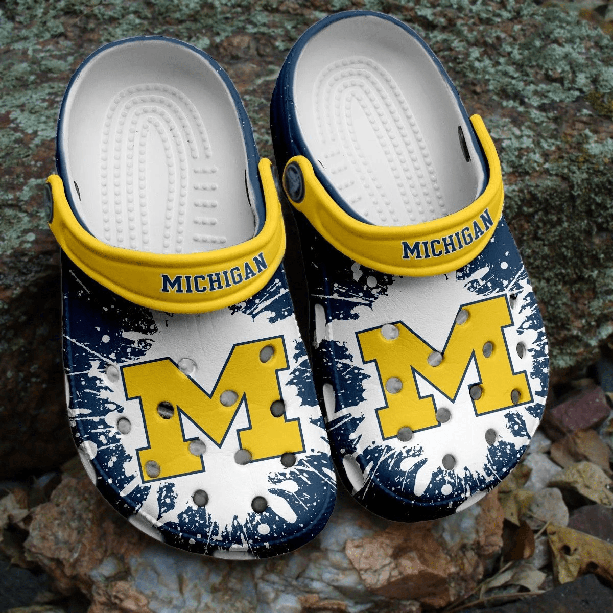Footwearmerch Michigan NCAA Crocs Clogs Crocband Comfortable Shoes For Men Women
