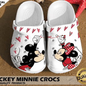 Footwearmerch Mickey and Minnie Mouse Crocs Clog Shoes