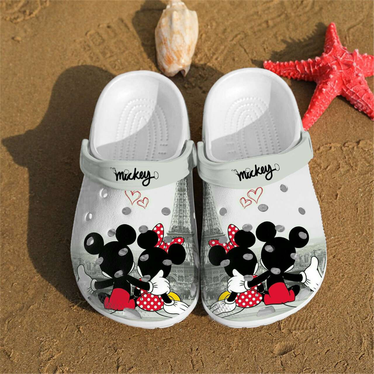 Footwearmerch Mickey Couple Crocband Clogs