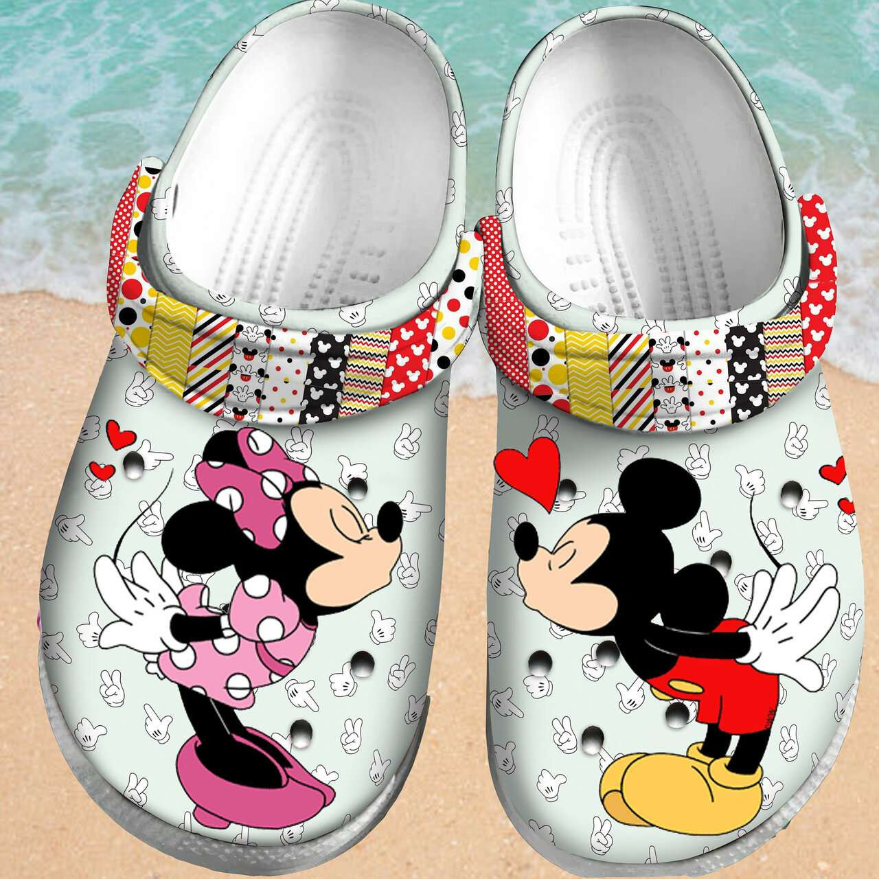 Footwearmerch Mickey Minnie Couple Crocband Clogs