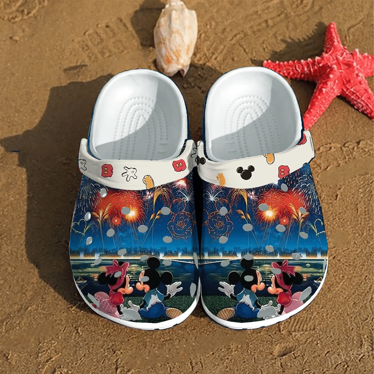 Footwearmerch Mickey & Minnie Mouse Crocs Clog Shoes