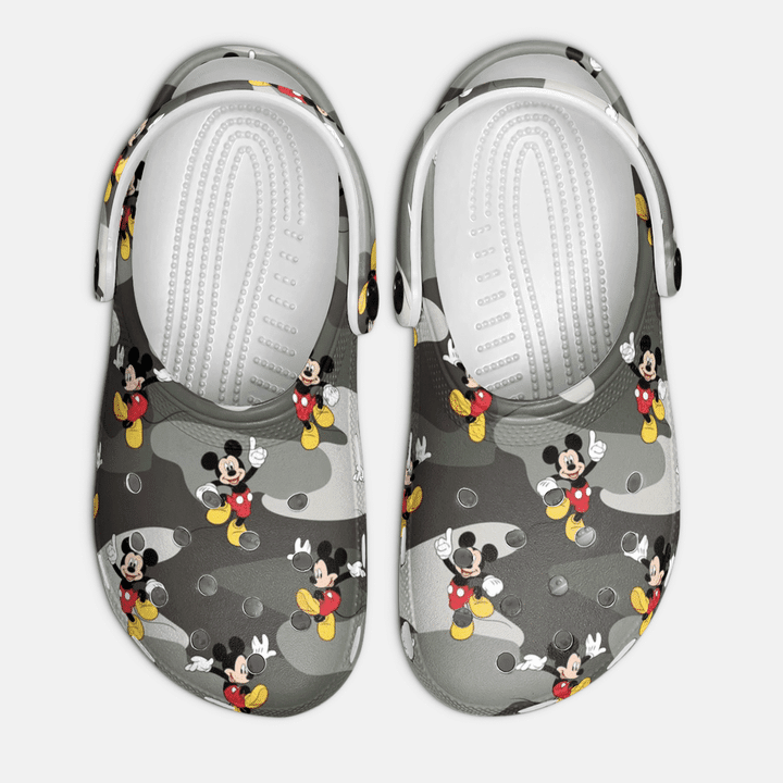 Footwearmerch Mickey Mouse Army Camouflage Clogs Shoes