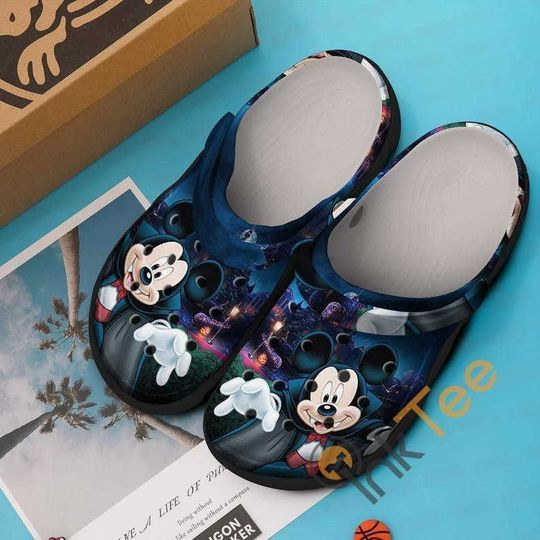 Footwearmerch Mickey Mouse Vampire Halloween Cartoon Cosplay Crocs Crocband Shoes Clogs Custom Name For Men Women and Kids