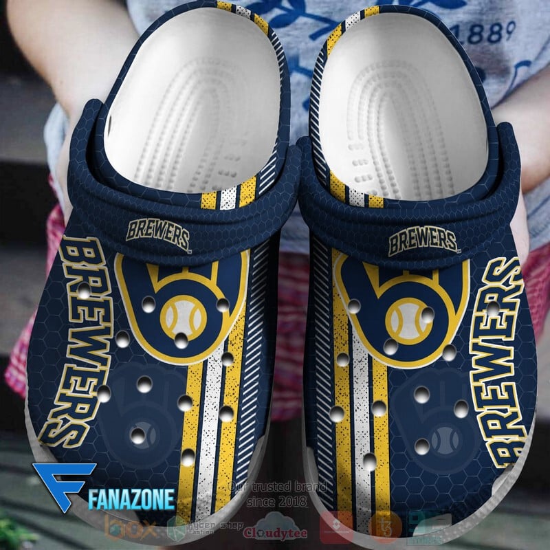 Footwearmerch Milwaukee Brewers MLB Sport Crocs Clogs Crocband Shoes Comfortable For Men Women and Kids