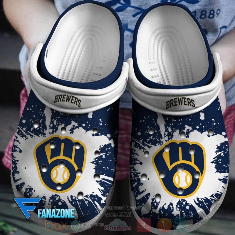 Footwearmerch Milwaukee Brewers MLB Sport Crocs Clogs Crocband Shoes Comfortable For Men Women and Kids