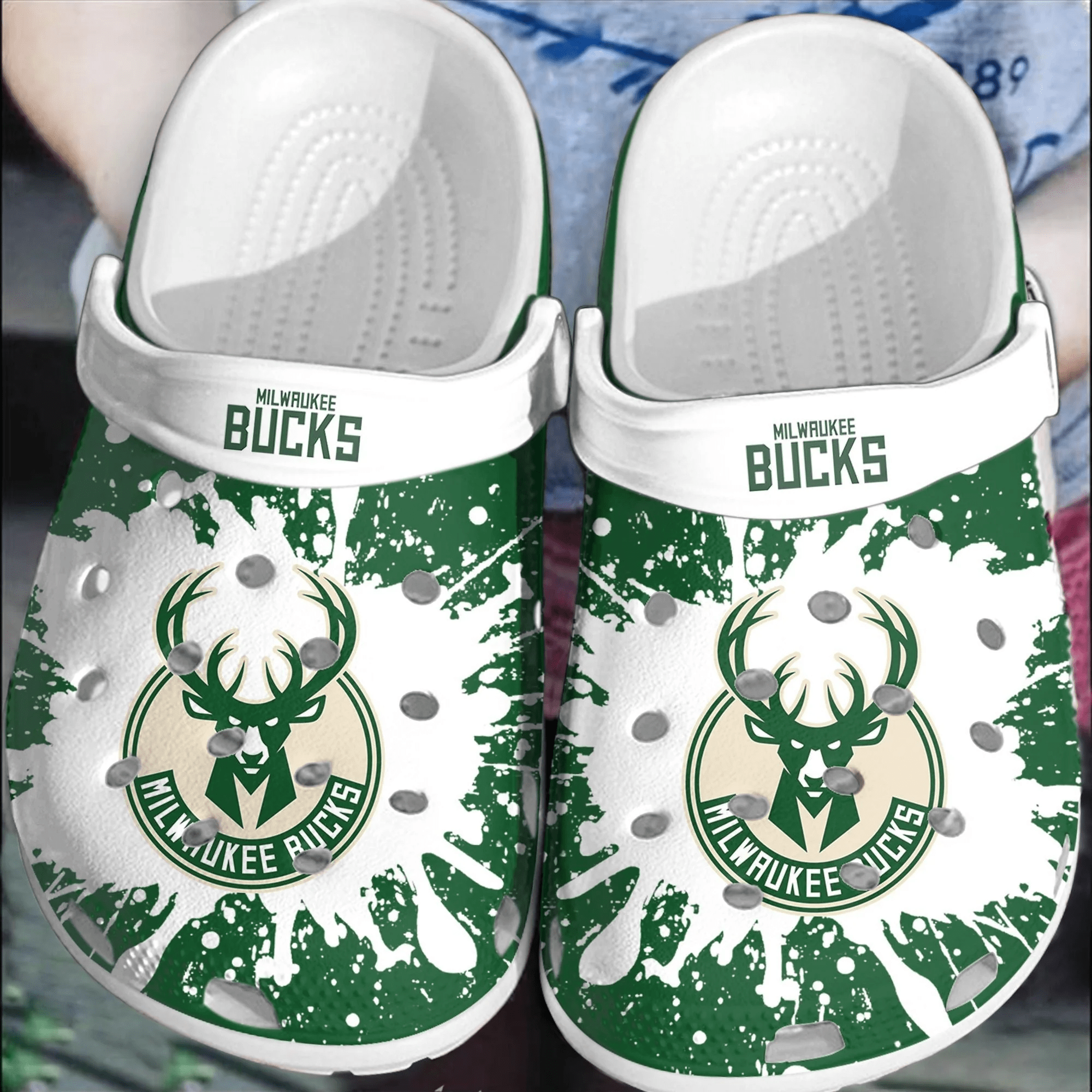 Footwearmerch Milwaukee Bucks Basketball Club Crocs Crocband Clogs Comfortable Shoes For Men Women