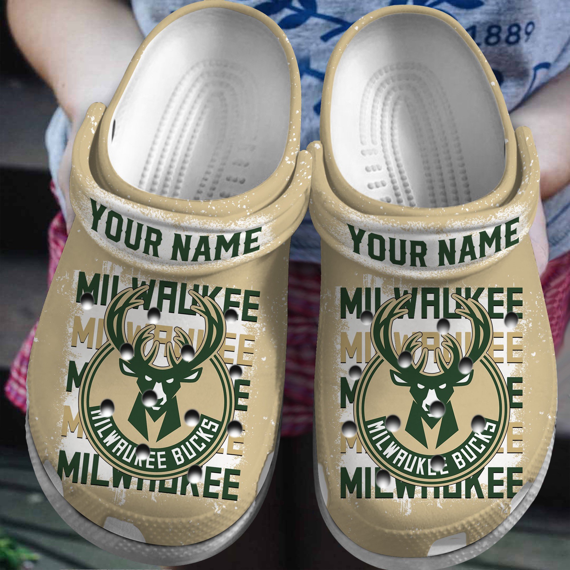 Footwearmerch Milwaukee Bucks NBA Basketball Sport Crocs Crocband Clogs Shoes Comfortable For Men Women and Kids