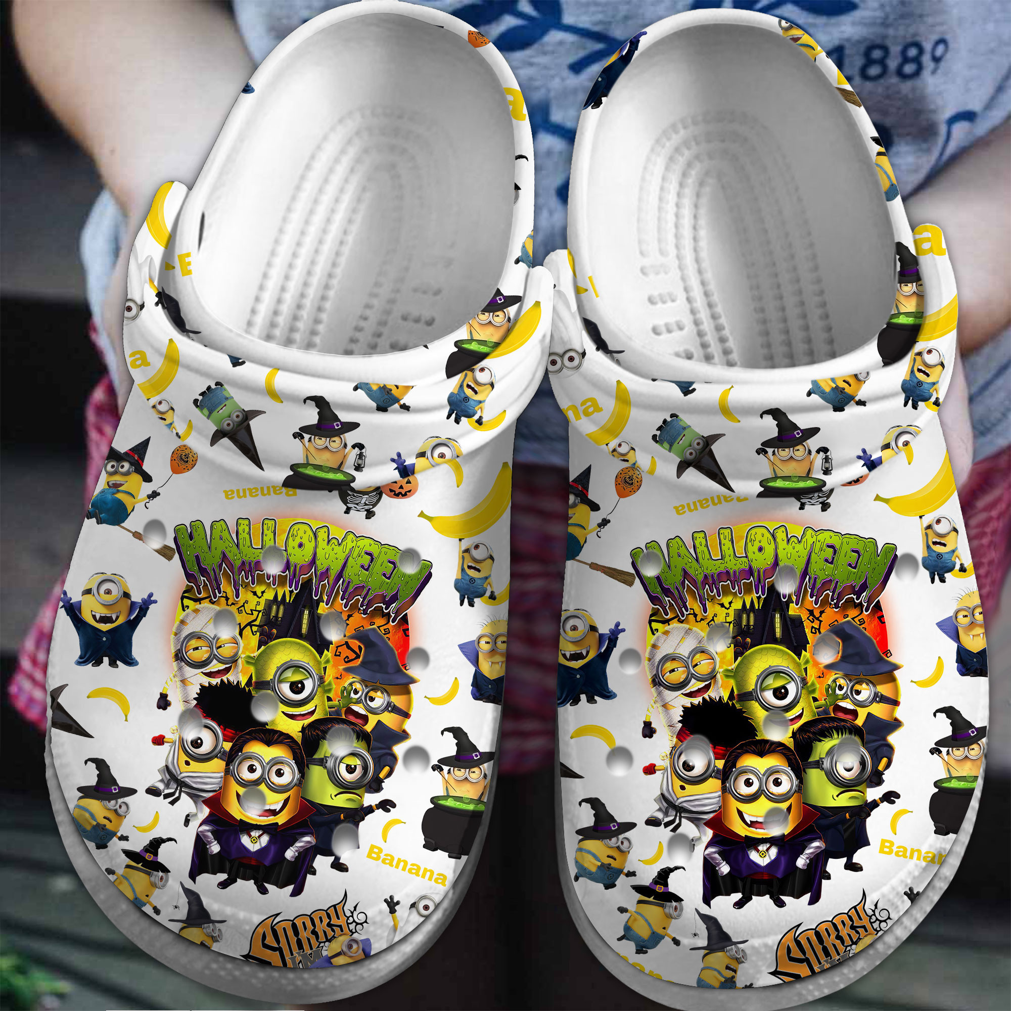 Footwearmerch Minions Cartoon Crocs Crocband Clogs Shoes Comfortable For Men Women and Kids