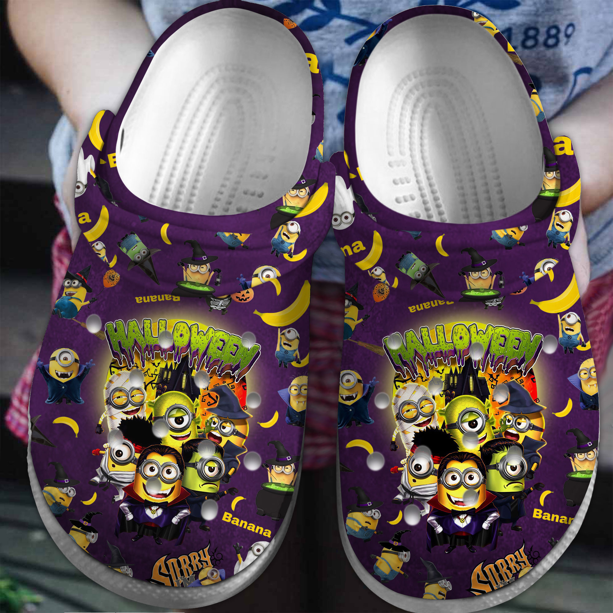Footwearmerch Minions Cartoon Crocs Crocband Clogs Shoes Comfortable For Men Women and Kids