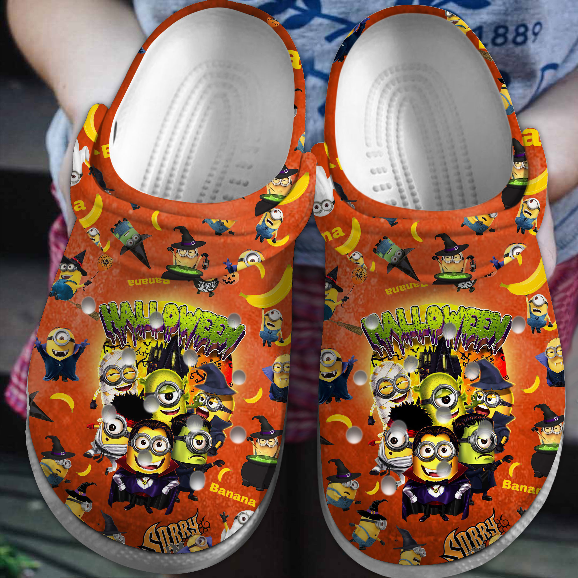 Footwearmerch Minions Cartoon Crocs Crocband Clogs Shoes Comfortable For Men Women and Kids
