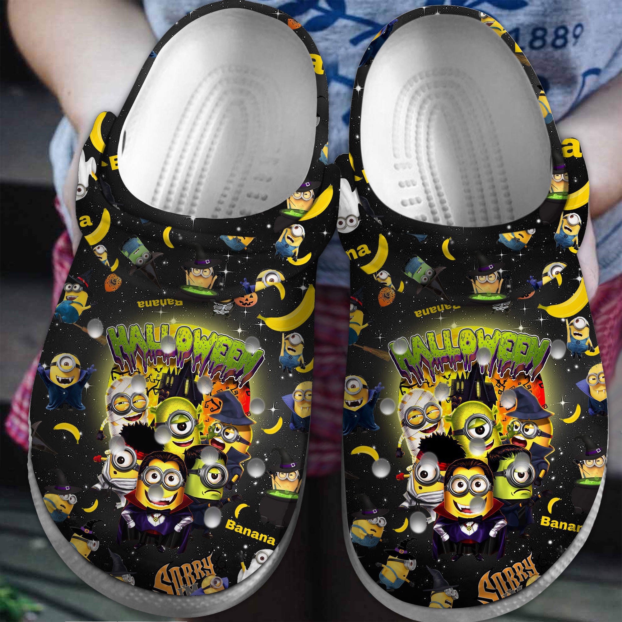 Footwearmerch Minions Cartoon Crocs Crocband Clogs Shoes Comfortable For Men Women and Kids