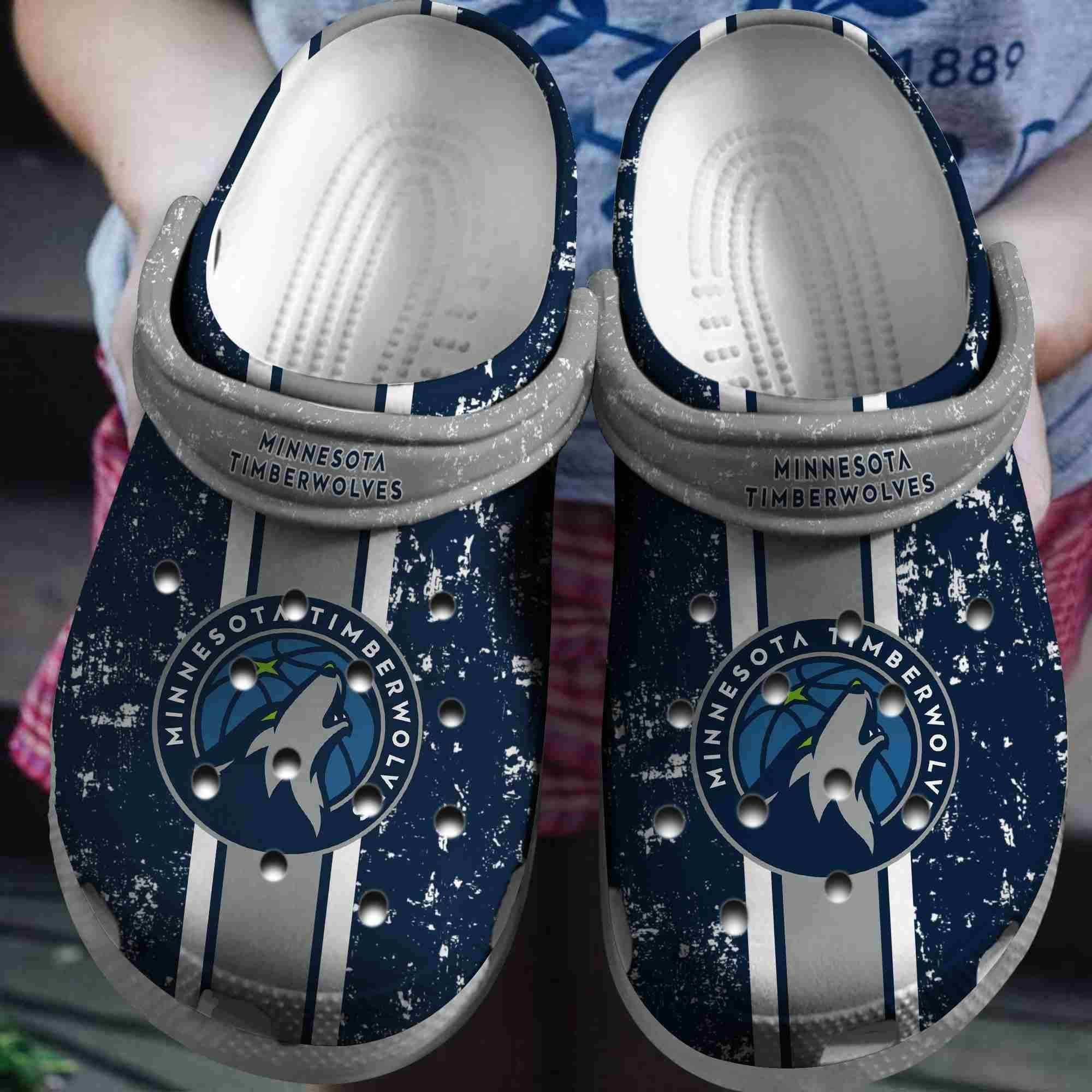 Footwearmerch Minnesota Timberwolves Basketball Club Clogs Comfortable Crocband Shoes For Men Women