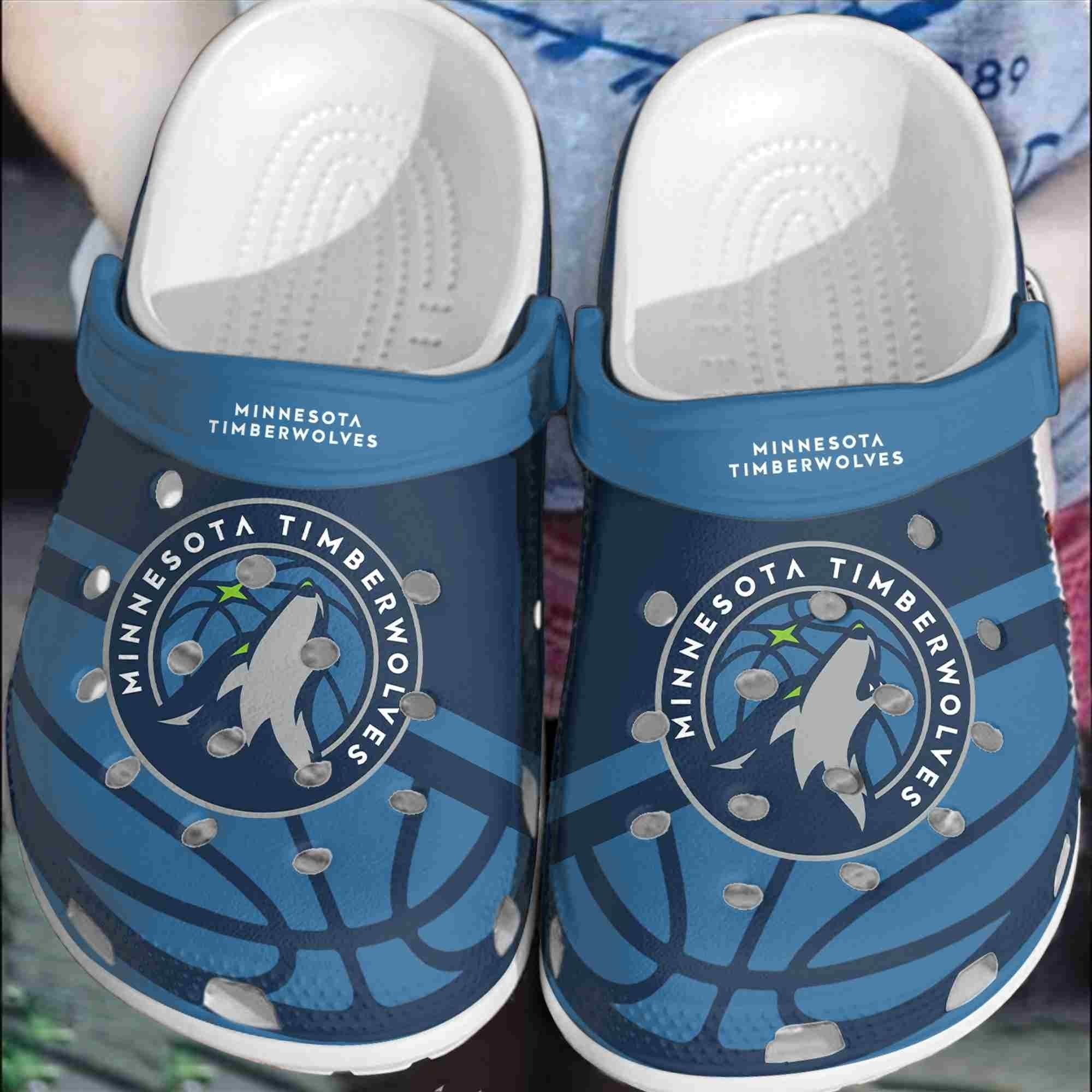 Footwearmerch Minnesota Timberwolves Basketball Club Clogs Shoes Comfortable Crocband For Men Women