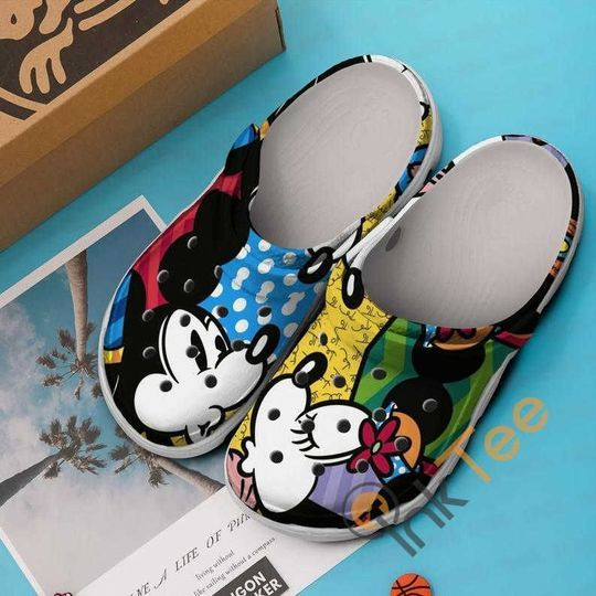 Footwearmerch Minnie And Mickey Mouse Cartoon Crocs Crocband Shoes Clogs Custom Name For Men Women And Kids