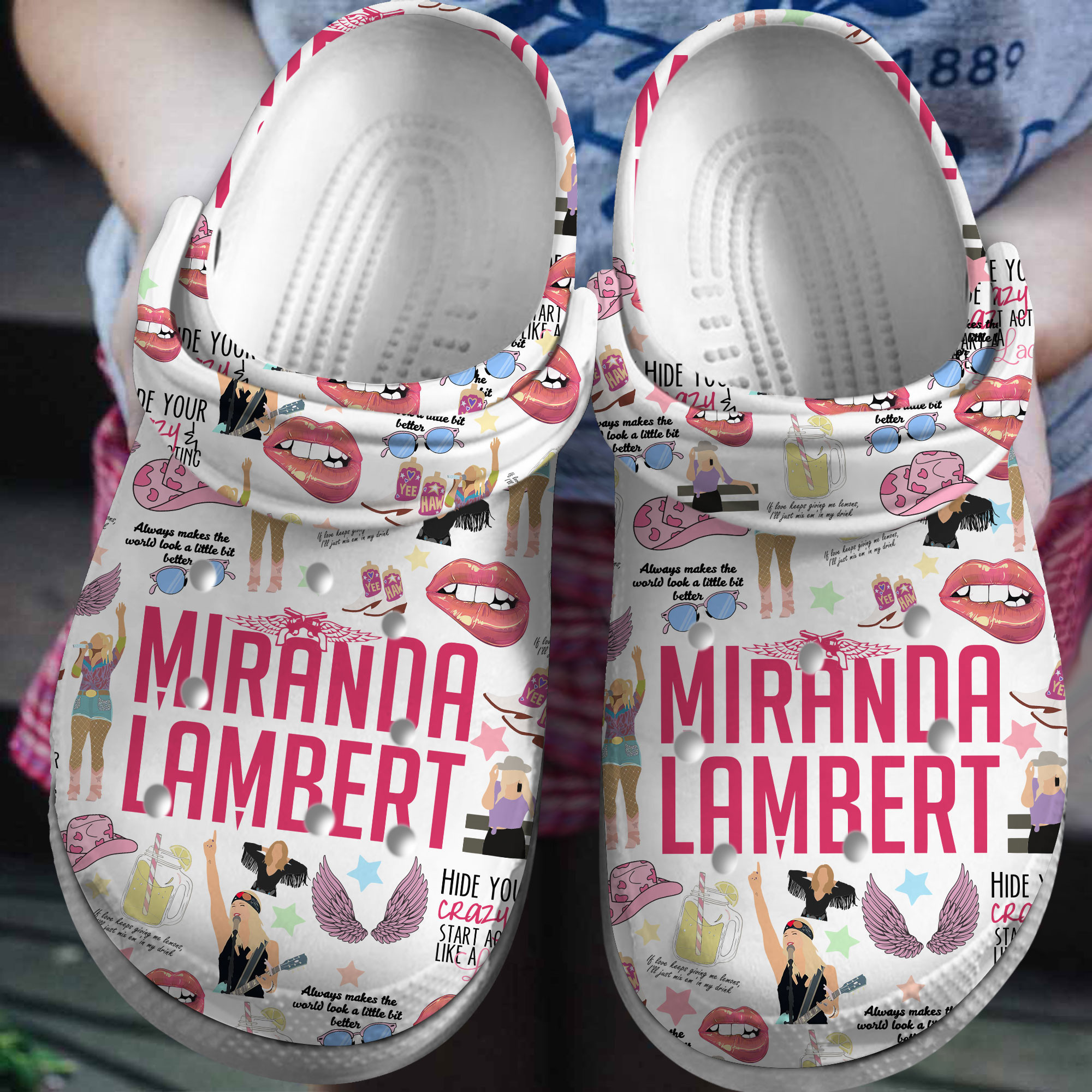 Footwearmerch Miranda Lambert Music Crocs Crocband Clogs Shoes Comfortable For Men Women and Kids