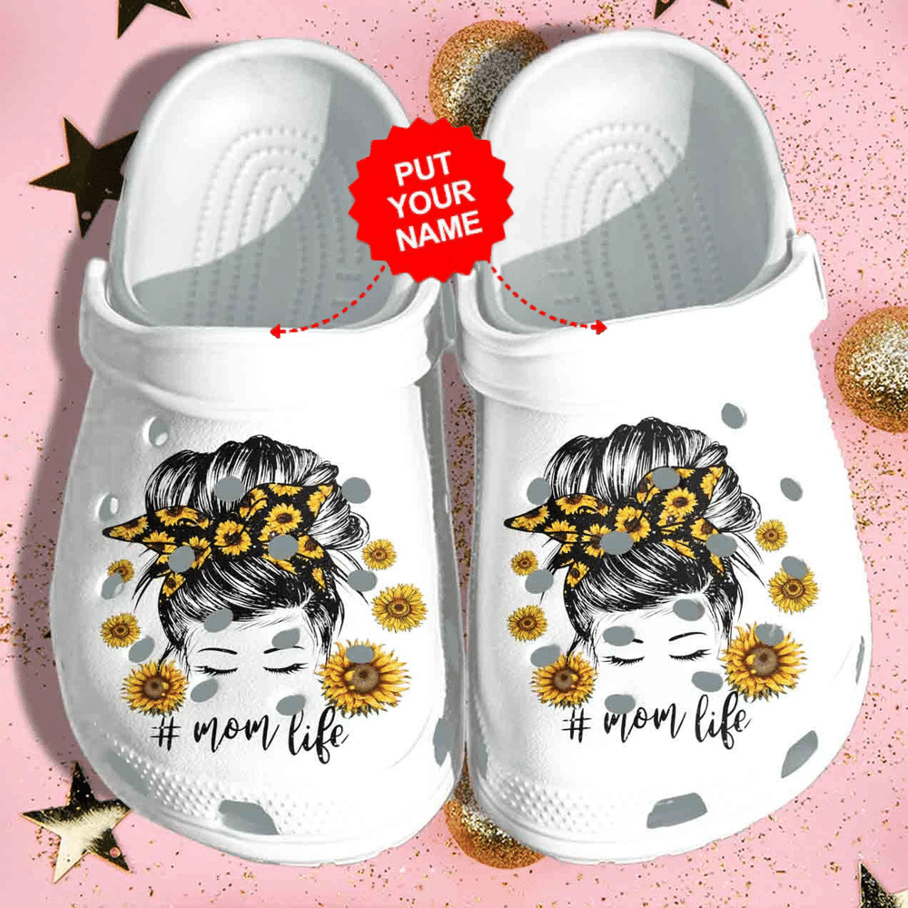 Footwearmerch Mom - Beautiful Mom In Sunflower Comfortable For Mens And Womens Clog Shoes For Men And Women