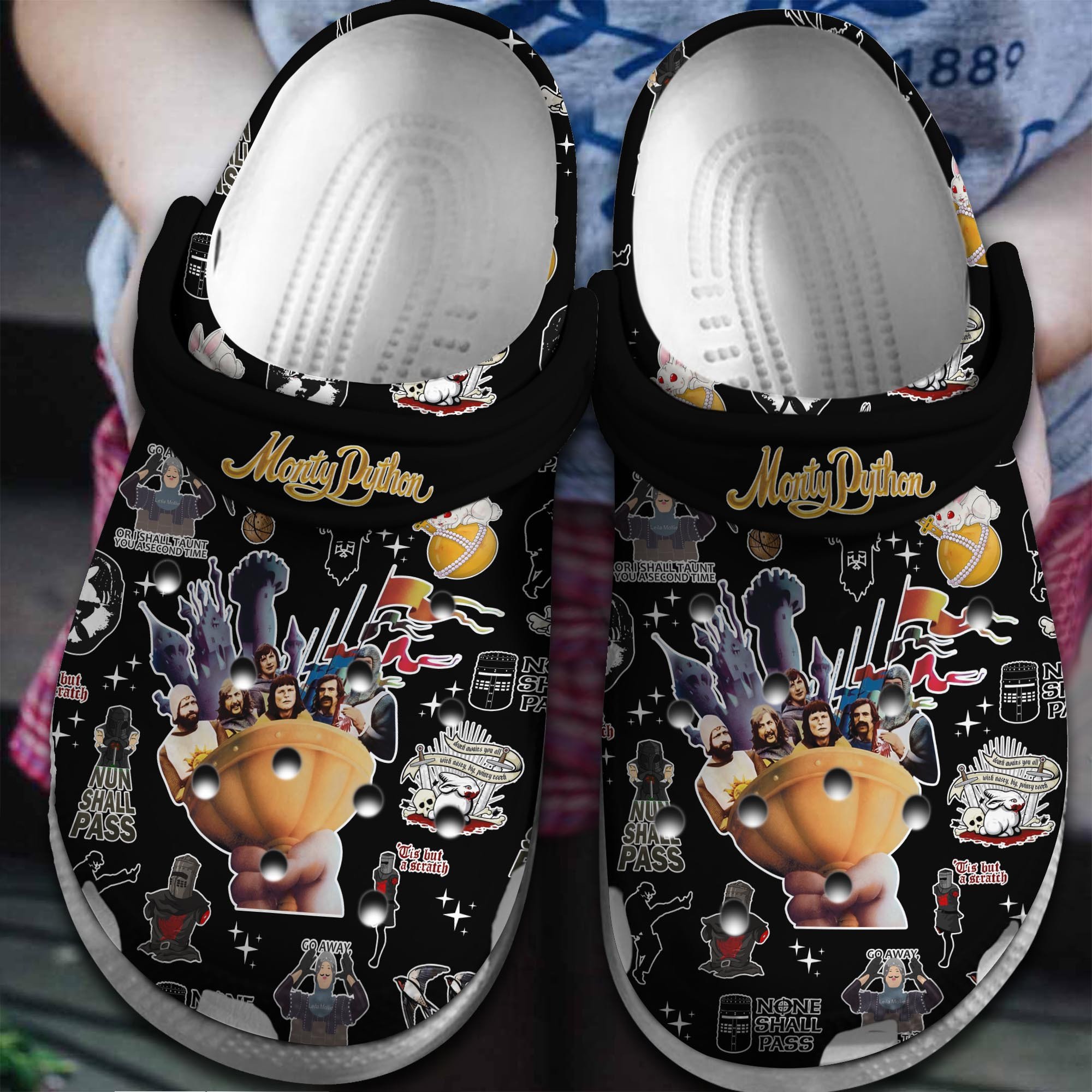 Footwearmerch Monty Python Comedy Crocs Crocband Clogs Shoes Comfortable For Men Women and Kids