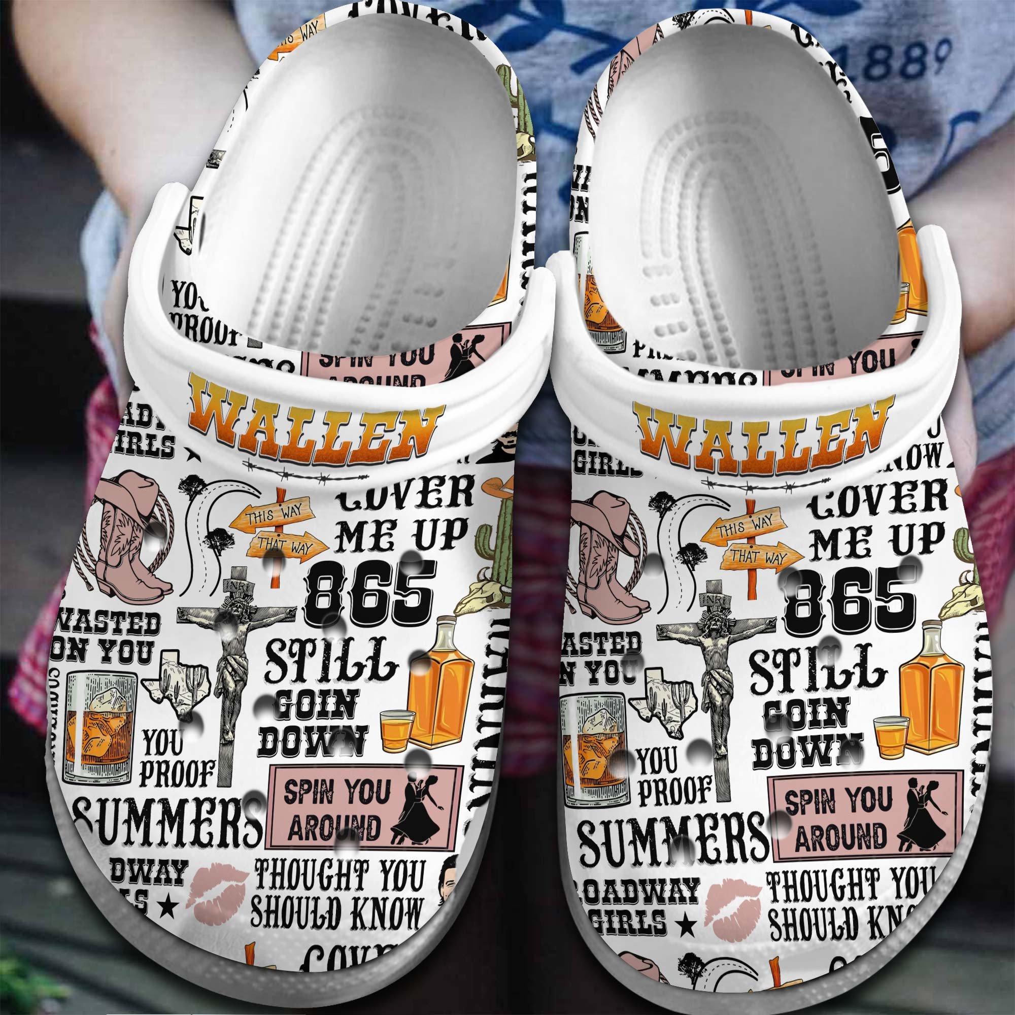 Footwearmerch Morgan Wallen Music Crocs Crocband Clogs Shoes Comfortable For Men Women and Kids