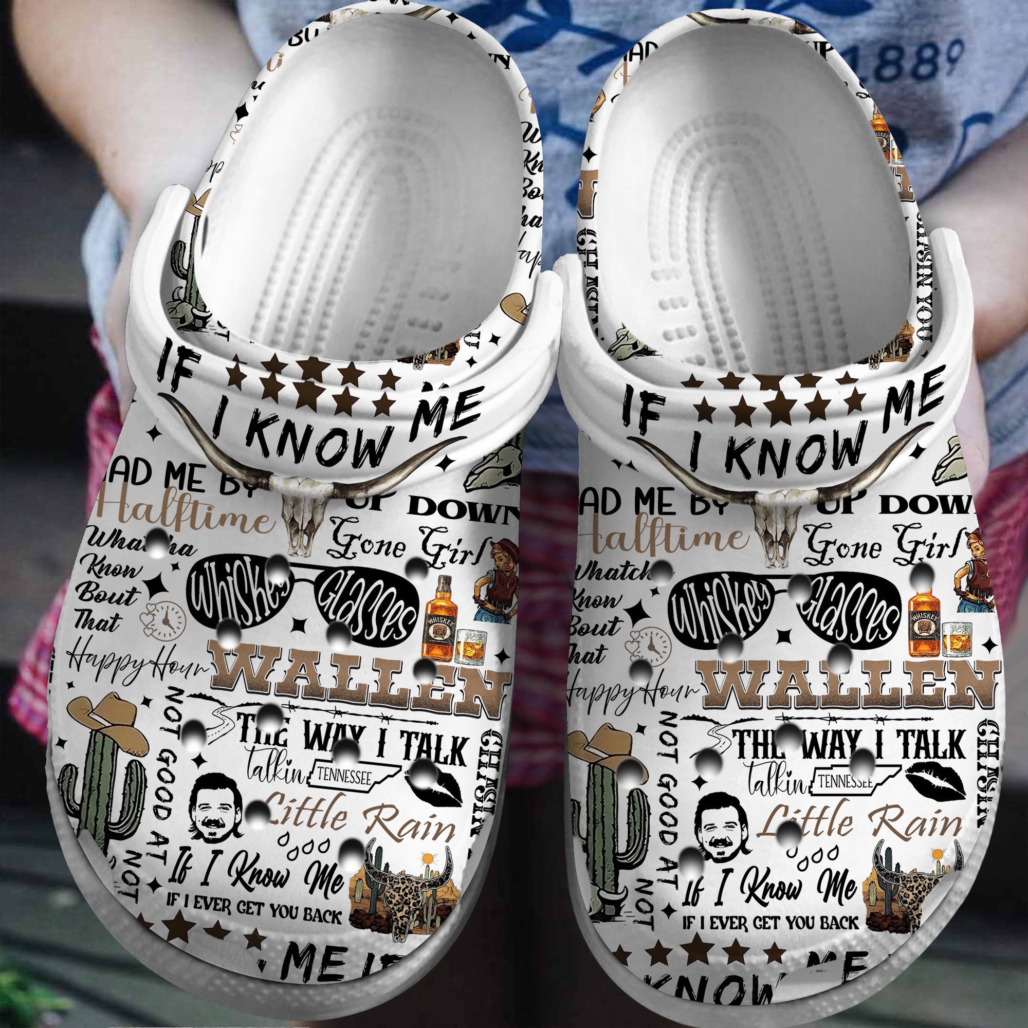 Footwearmerch Morgan Wallen Music if i know me Crocs Crocband Clogs Shoes Comfortable For Men Women and Kids