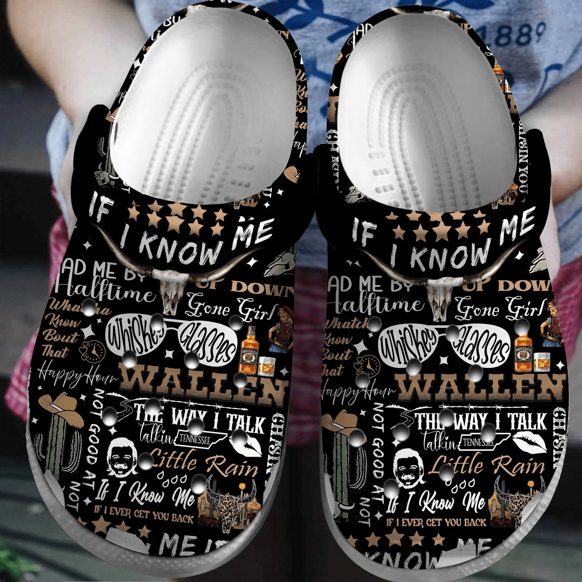 Footwearmerch Morgan Wallen Music if i know me Crocs Crocband Clogs Shoes Comfortable For Men Women and Kids