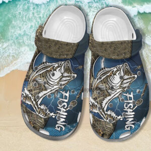 Footwearmerch Mother Day 2022 Fishing Croc Shoes Gift Women- Fishing America Usa Flag Shoes Croc Clogs For Men Women