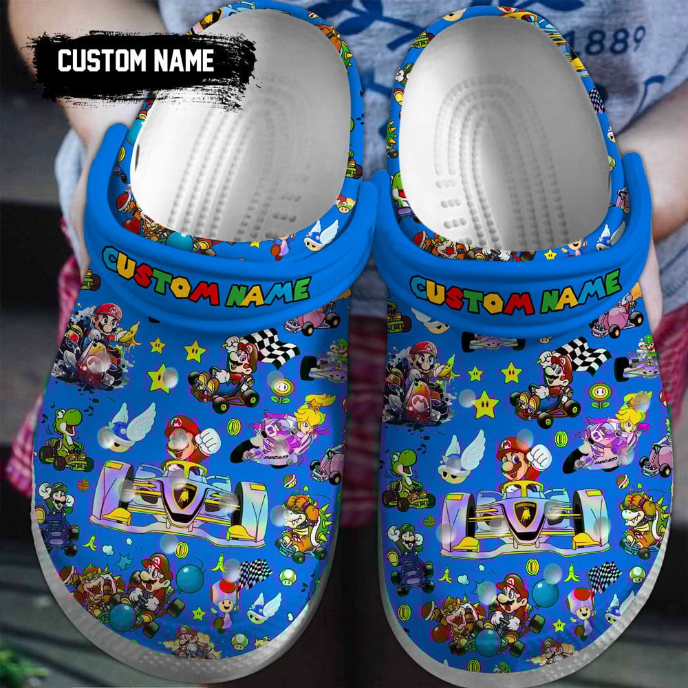 Footwearmerch Super Mario Game Crocs Crocband Clogs Shoes Custom Name For Men Women and Kids