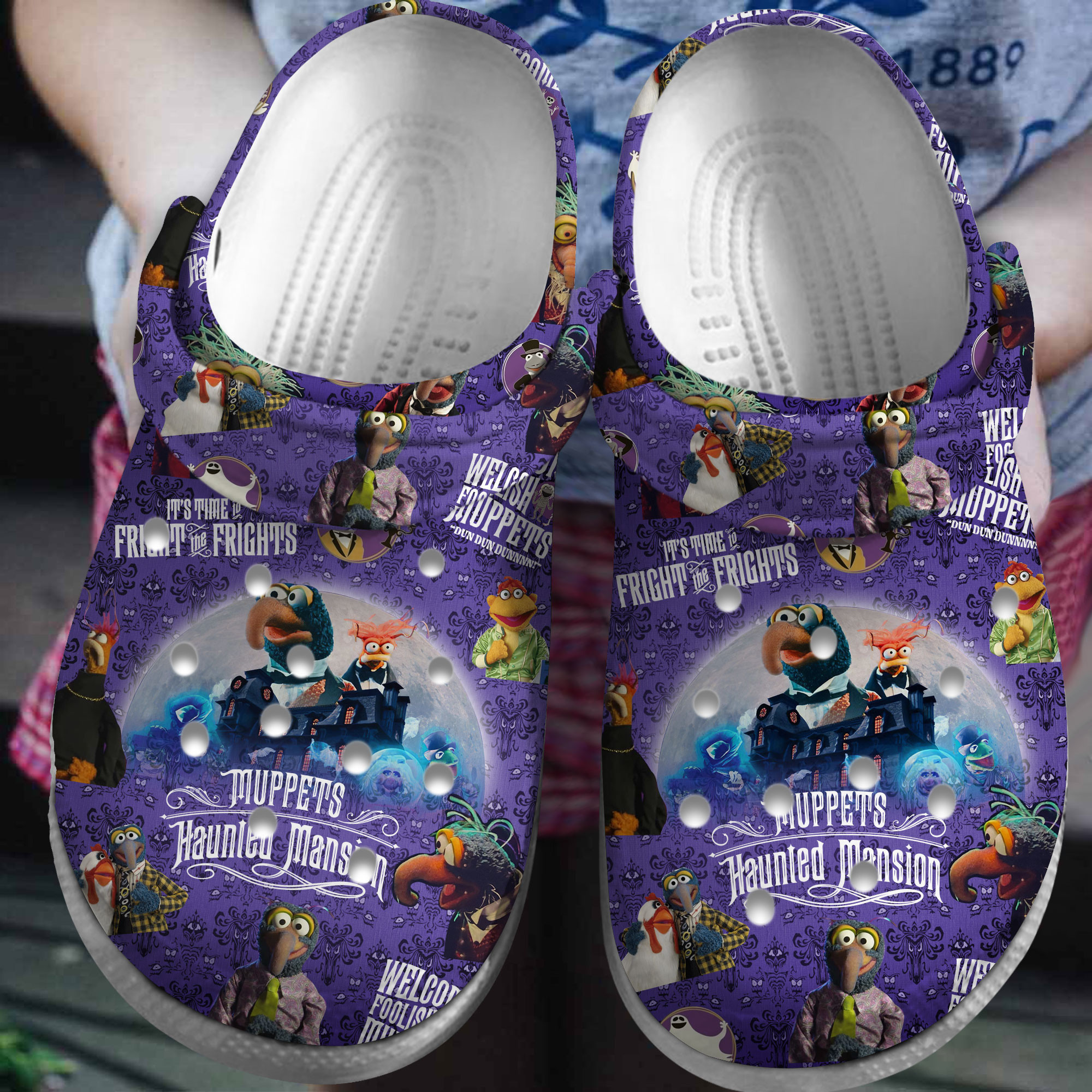 Footwearmerch Muppets Haunted Mansion Movie Crocs Crocband Clogs Shoes Comfortable For Men Women and Kids