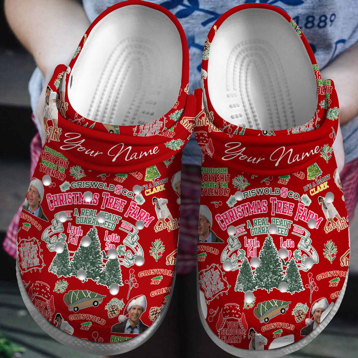 Footwearmerch National Lampoon's Christmas Vacation Movie Crocs Crocband Clogs Shoes Comfortable For Men Women and Kids