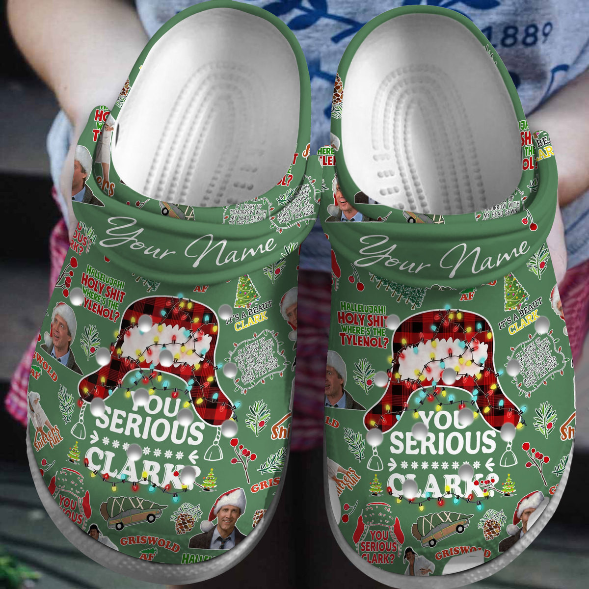 Footwearmerch National Lampoon's Christmas Vacation Movie Crocs Crocband Clogs Shoes Comfortable For Men Women and Kids
