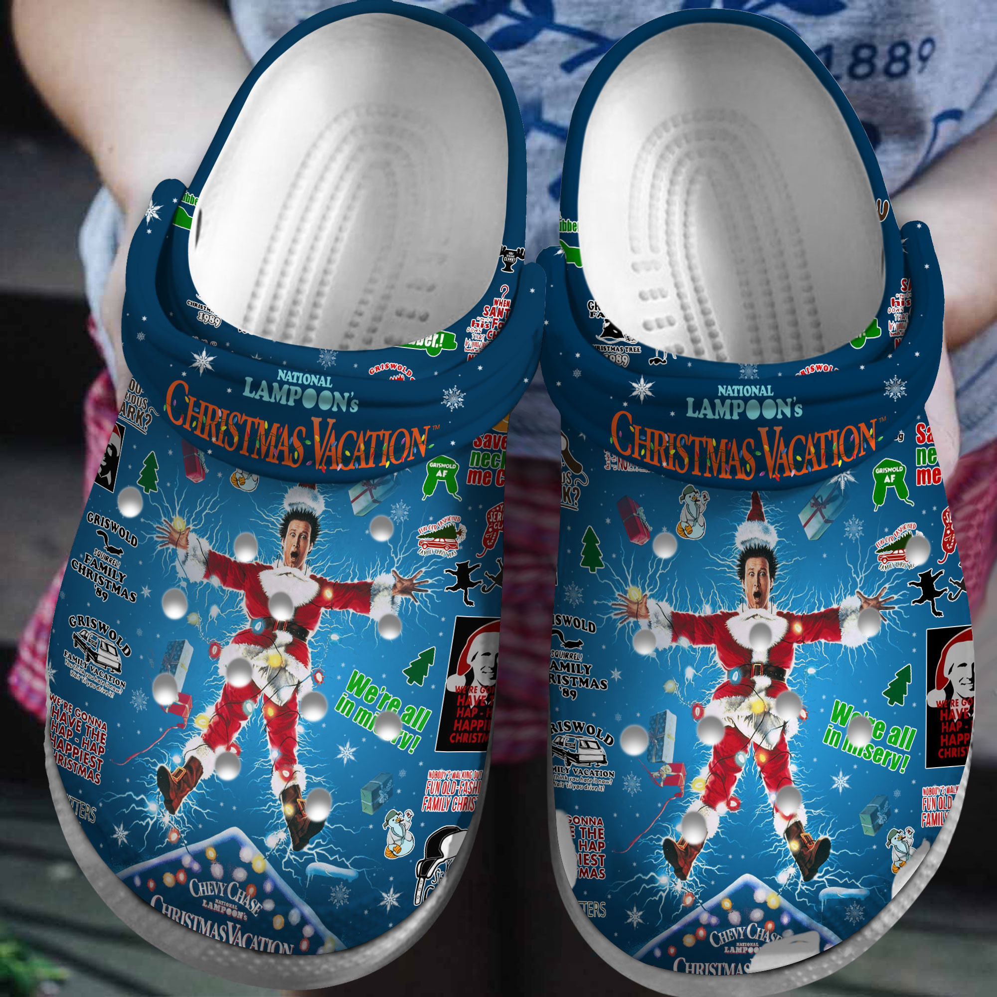 Footwearmerch National Lampoon's Christmas Vacation Movie Crocs Crocband Clogs Shoes Comfortable For Men Women and Kids