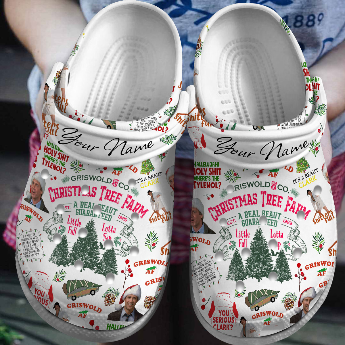 Footwearmerch National Lampoon's Christmas Vacation Movie Crocs Crocband Clogs Shoes Comfortable For Men Women and Kids